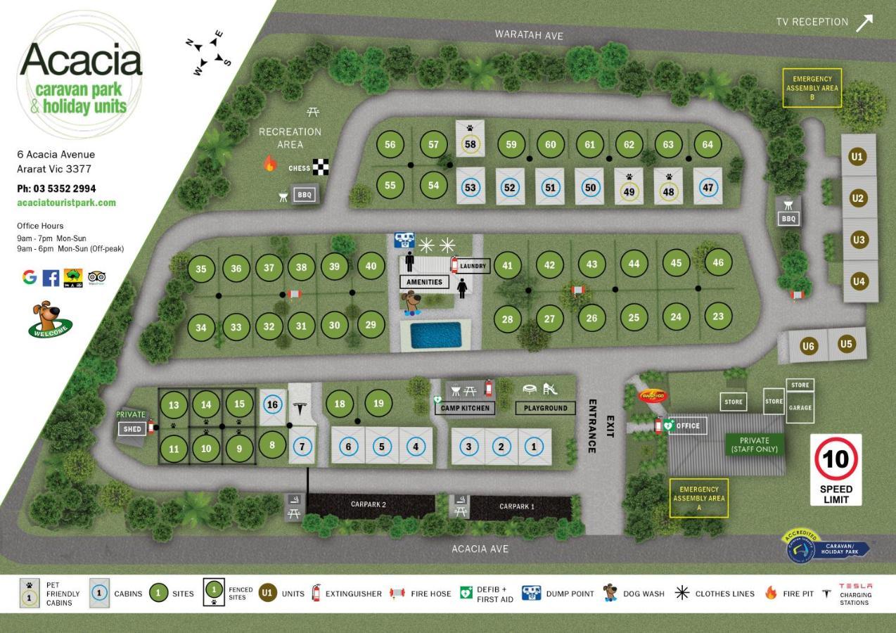 Acacia Caravan Park & Holiday Units Арарат Экстерьер фото